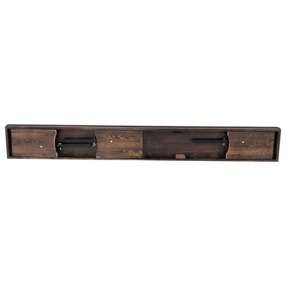 Flash Furniture XA-B-96X12-L-MG-GG 8' x 12" Solid Pine Folding Farm Bench with 3 Legs in Antique Rustic Mahogany - View 8