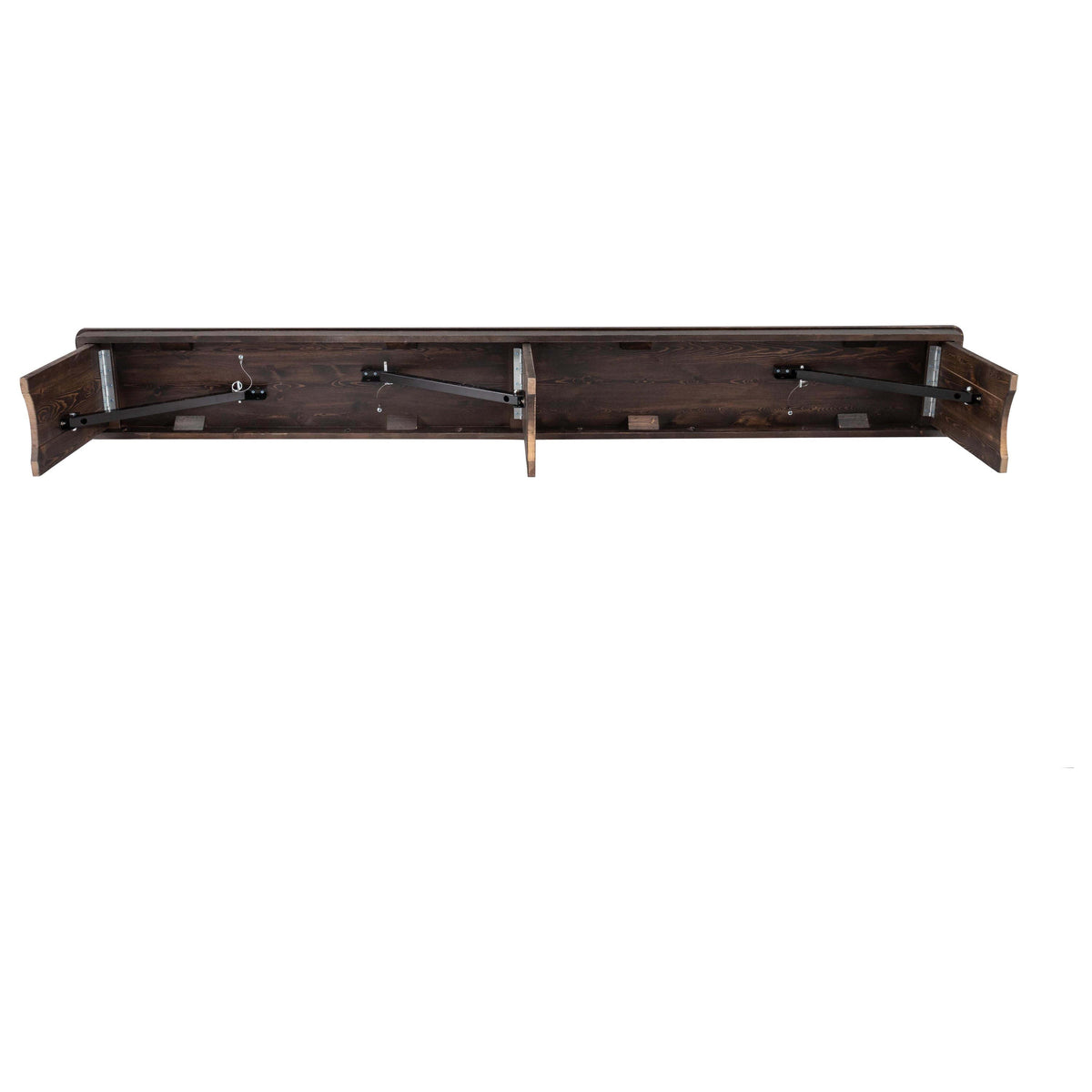 Flash Furniture XA-B-96X12-L-MG-GG 8' x 12" Solid Pine Folding Farm Bench with 3 Legs in Antique Rustic Mahogany - View 10