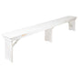 Flash Furniture XA-B-96X12-L-WH-GG 8' x 12" Antique Rustic White Solid Pine Folding Farm Bench - Portable Bench - Main view