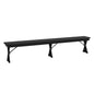 Flash Furniture XA-B-96X12-L-XLEGS-BW-GG 8' x 12" Antique Solid Pine Farmhouse Folding Bench in Black Wash - Main view
