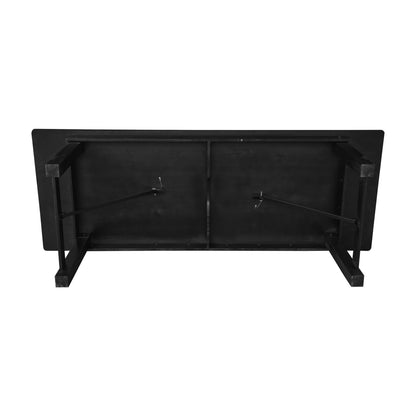 Flash Furniture XA-F-108X40-BW-GG 9' x 40" Rectangular Rustic Solid Pine Farmhouse Folding Table in Black Wash - View 10