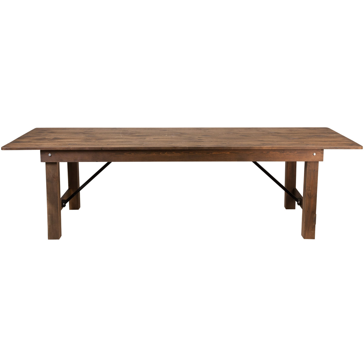 Flash Furniture XA-F-108X40-GG 9' x 40" Rectangular Antique Rustic Solid Pine Folding Farm Table - View 8