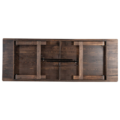 Flash Furniture XA-F-108X40-MG-GG 9' x 40" Rectangular Antique Rustic Mahogany Solid Pine Folding Farm Table - View 5