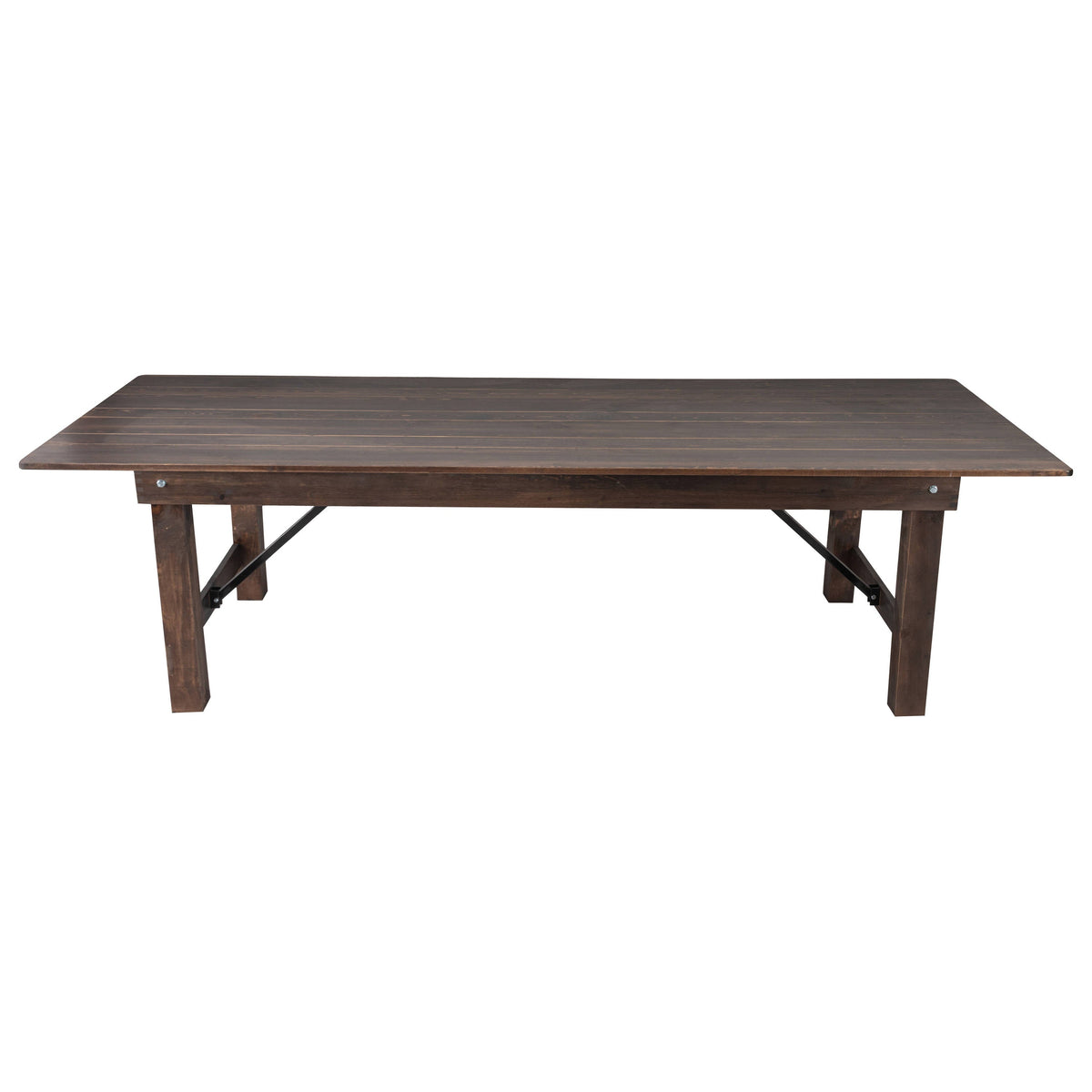 Flash Furniture XA-F-108X40-MG-GG 9' x 40" Rectangular Antique Rustic Mahogany Solid Pine Folding Farm Table - View 6