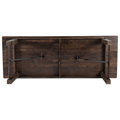 Flash Furniture XA-F-108X40-MG-GG 9' x 40" Rectangular Antique Rustic Mahogany Solid Pine Folding Farm Table - View 8