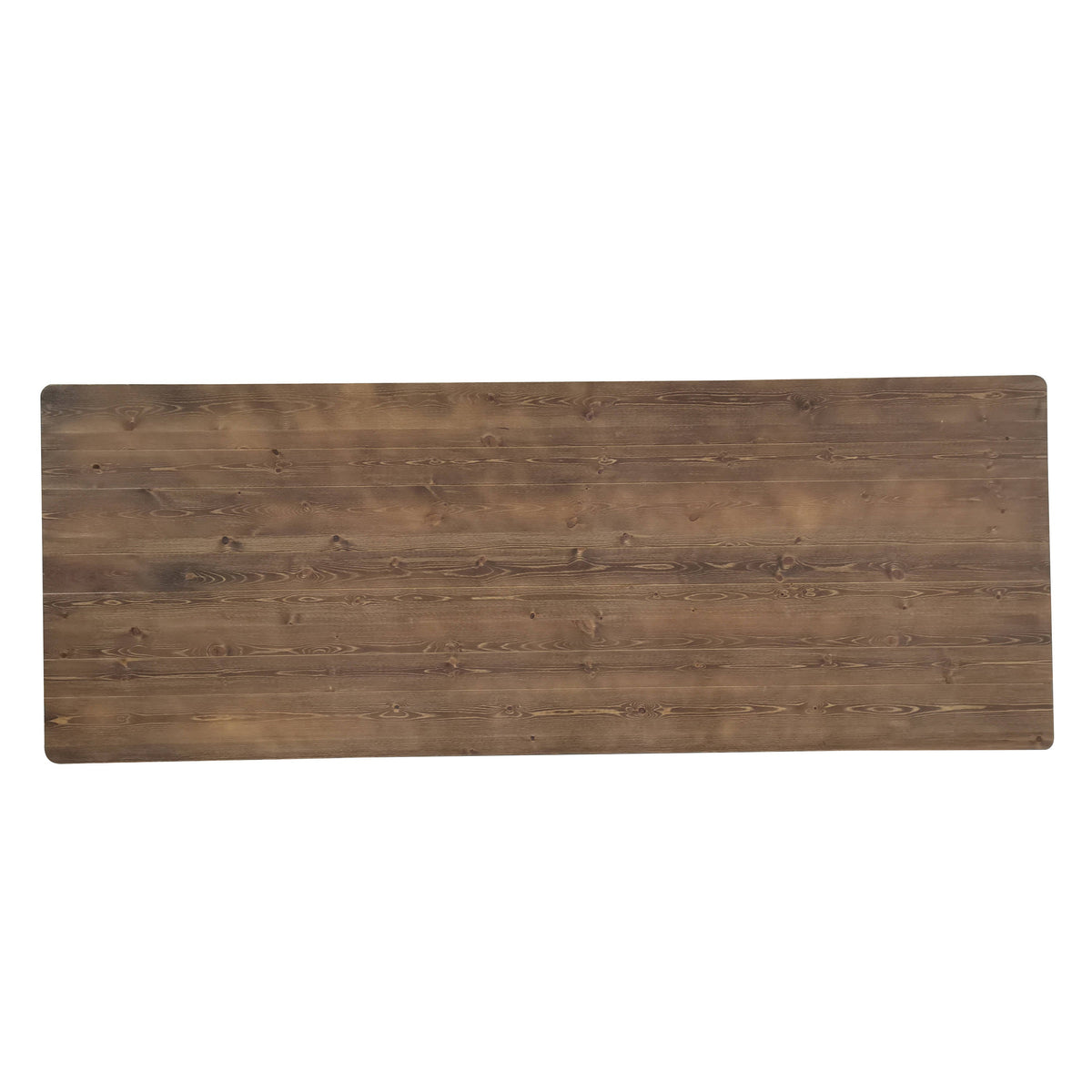 Flash Furniture XA-F-108X40-XLEGS-GG Solid Pine Farm Dining Table with X-Style Legs in Antique Rustic - 9' x 40" - View 7