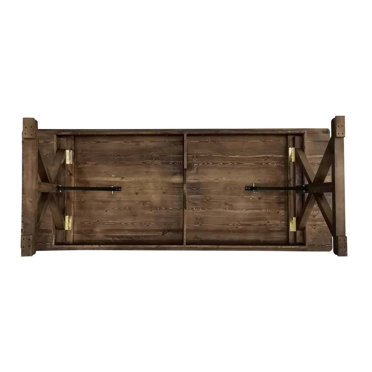 Flash Furniture XA-F-108X40-XLEGS-GG Solid Pine Farm Dining Table with X-Style Legs in Antique Rustic - 9' x 40" - View 8