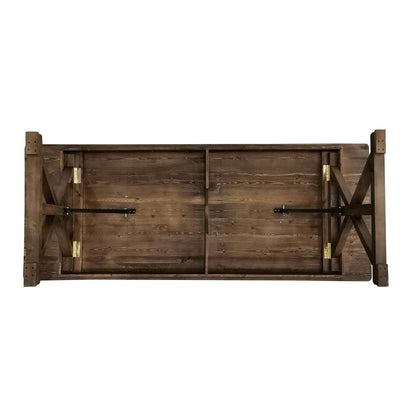 Flash Furniture XA-F-108X40-XLEGS-GG Solid Pine Farm Dining Table with X-Style Legs in Antique Rustic - 9' x 40" - View 8