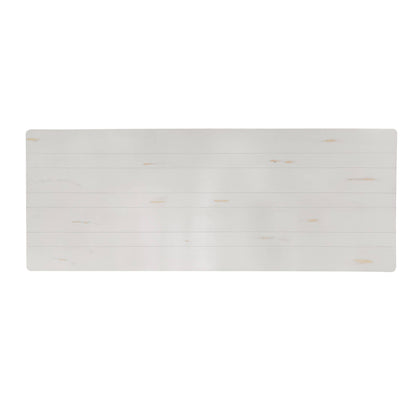 Flash Furniture XA-F-108X40-XLEGS-WH-GG Solid Pine Farm Dining Table with X-Style Legs in Antique Rustic White-9' x 40" - View 7