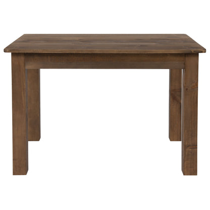 Flash Furniture XA-F-46X30-GG 46" x 30" Rectangular Antique Rustic Solid Pine Farm Dining Table - View 6