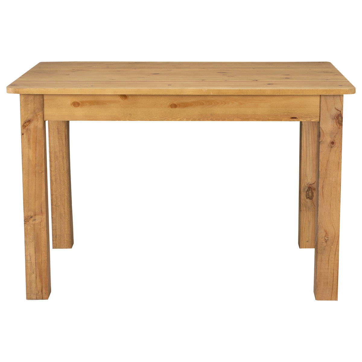 Flash Furniture XA-F-46X30-LN-GG 46" x 30" Rectangular Light Natural Solid Pine Farm Dining Table - View 6