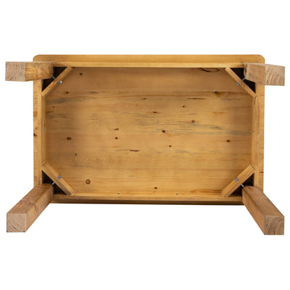 Flash Furniture XA-F-46X30-LN-GG 46" x 30" Rectangular Light Natural Solid Pine Farm Dining Table - View 8