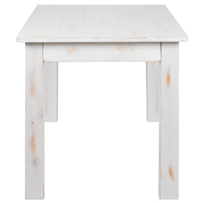 Flash Furniture XA-F-46X30-WH-GG 46" x 30" Rectangular Antique Rustic White Solid Pine Farm Dining Table - View 6