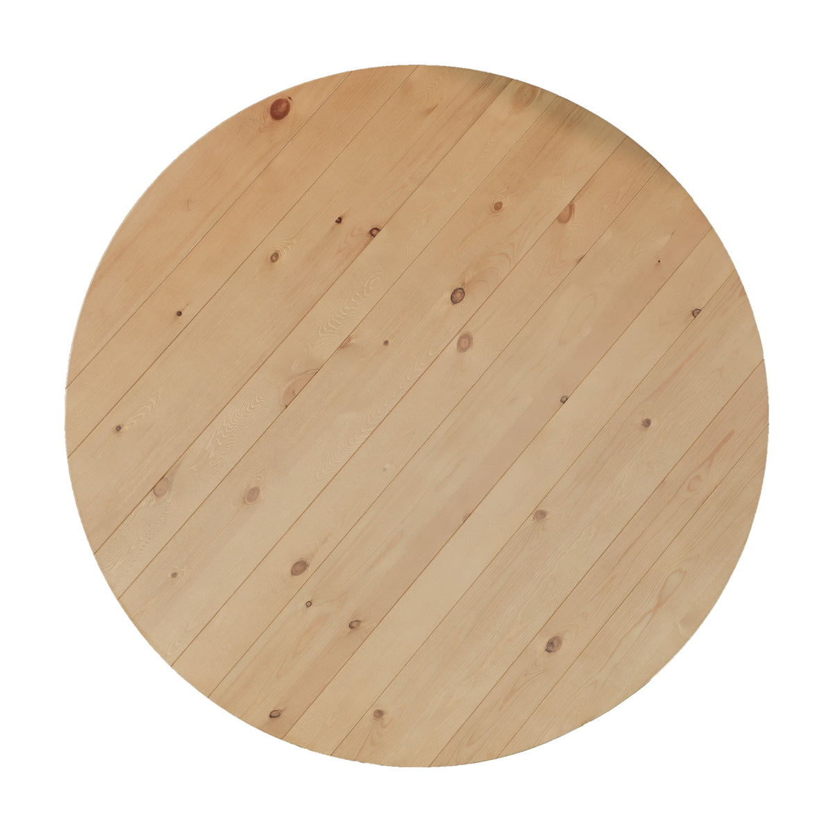 Flash Furniture XA-F-60-RD-LN-GG 60" Round Antique Rustic Solid Pine Farmhouse Folding Table in Light Natural - View 9