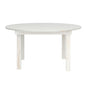 Flash Furniture XA-F-60-RD-WH-GG 60" Round Antique Rustic Solid Pine Farmhouse Folding Table in White - Main view