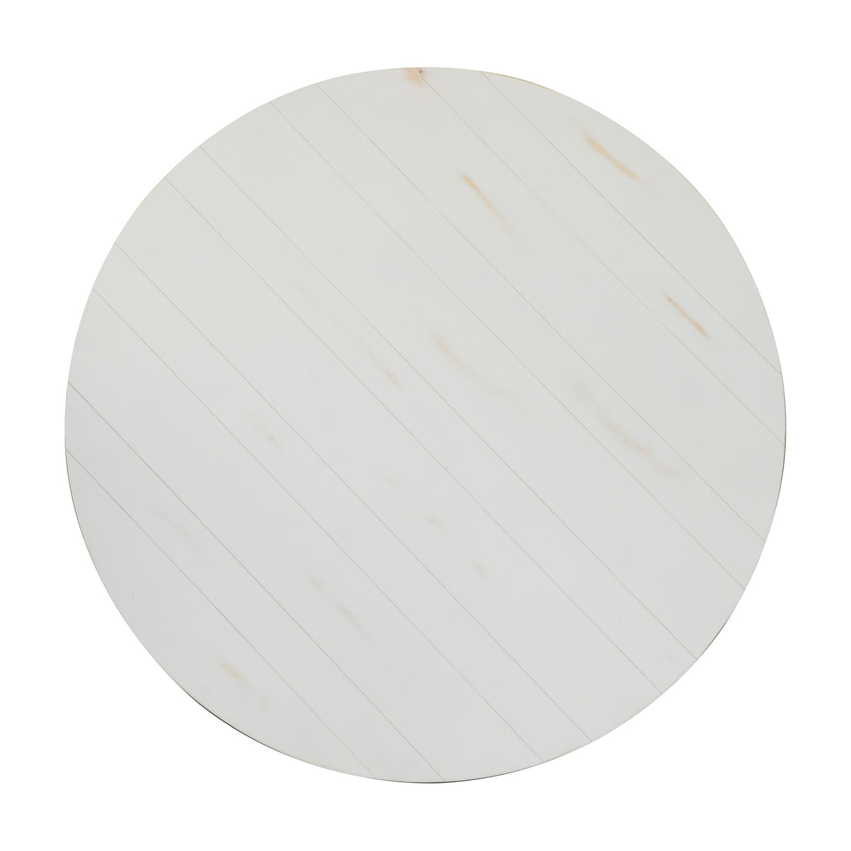 Flash Furniture XA-F-60-RD-WH-GG 60" Round Antique Rustic Solid Pine Farmhouse Folding Table in White - View 10