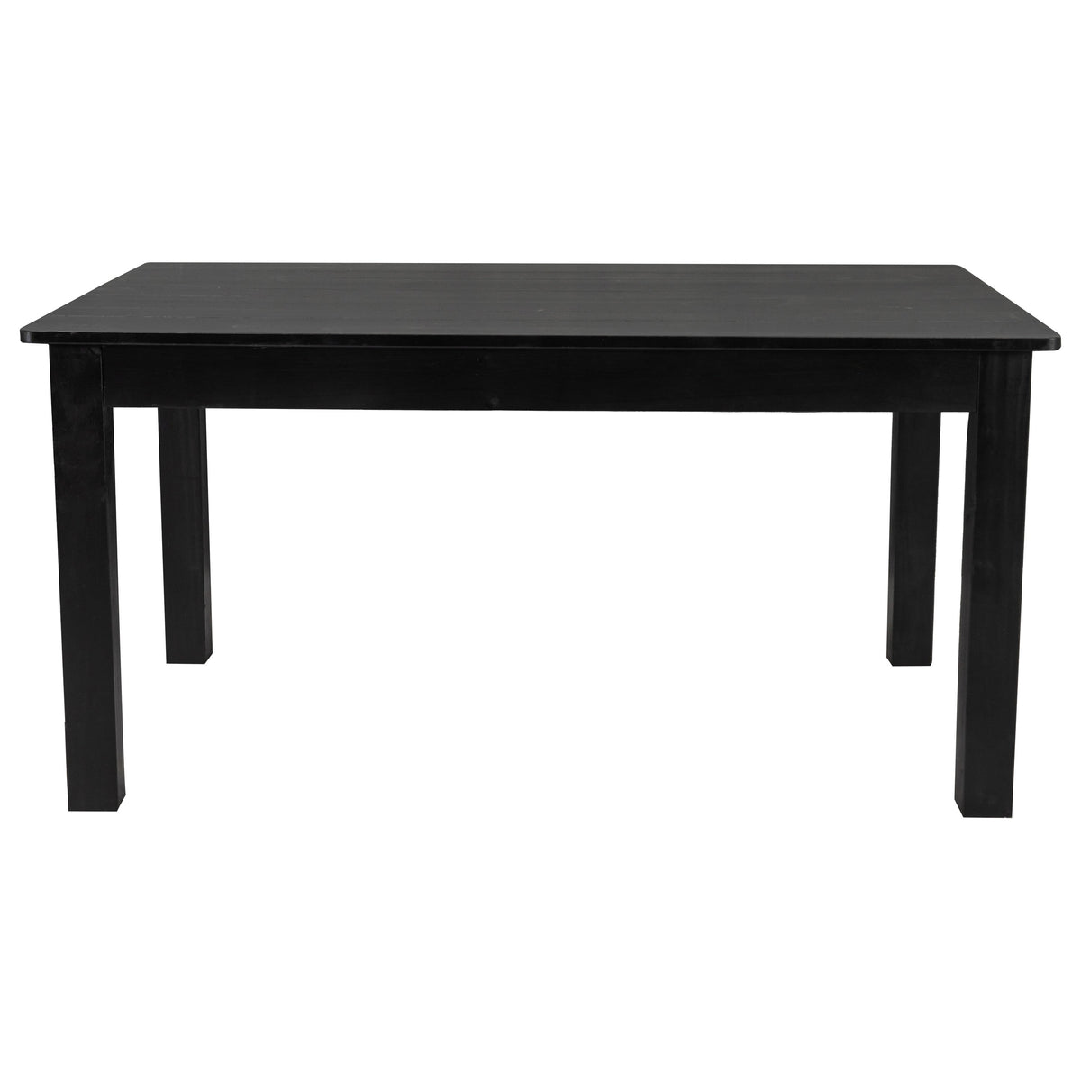 Flash Furniture XA-F-60X38-BW-GG 60" x 38" Rectangular Black Wash Solid Pine Farm Dining Table - View 6