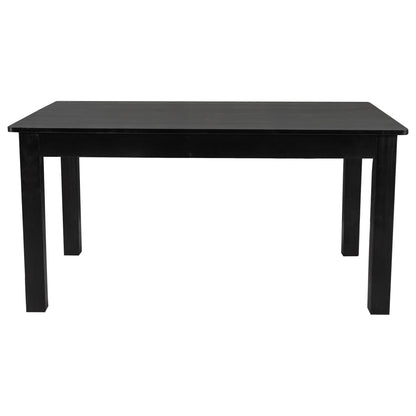 Flash Furniture XA-F-60X38-BW-GG 60" x 38" Rectangular Black Wash Solid Pine Farm Dining Table - View 6