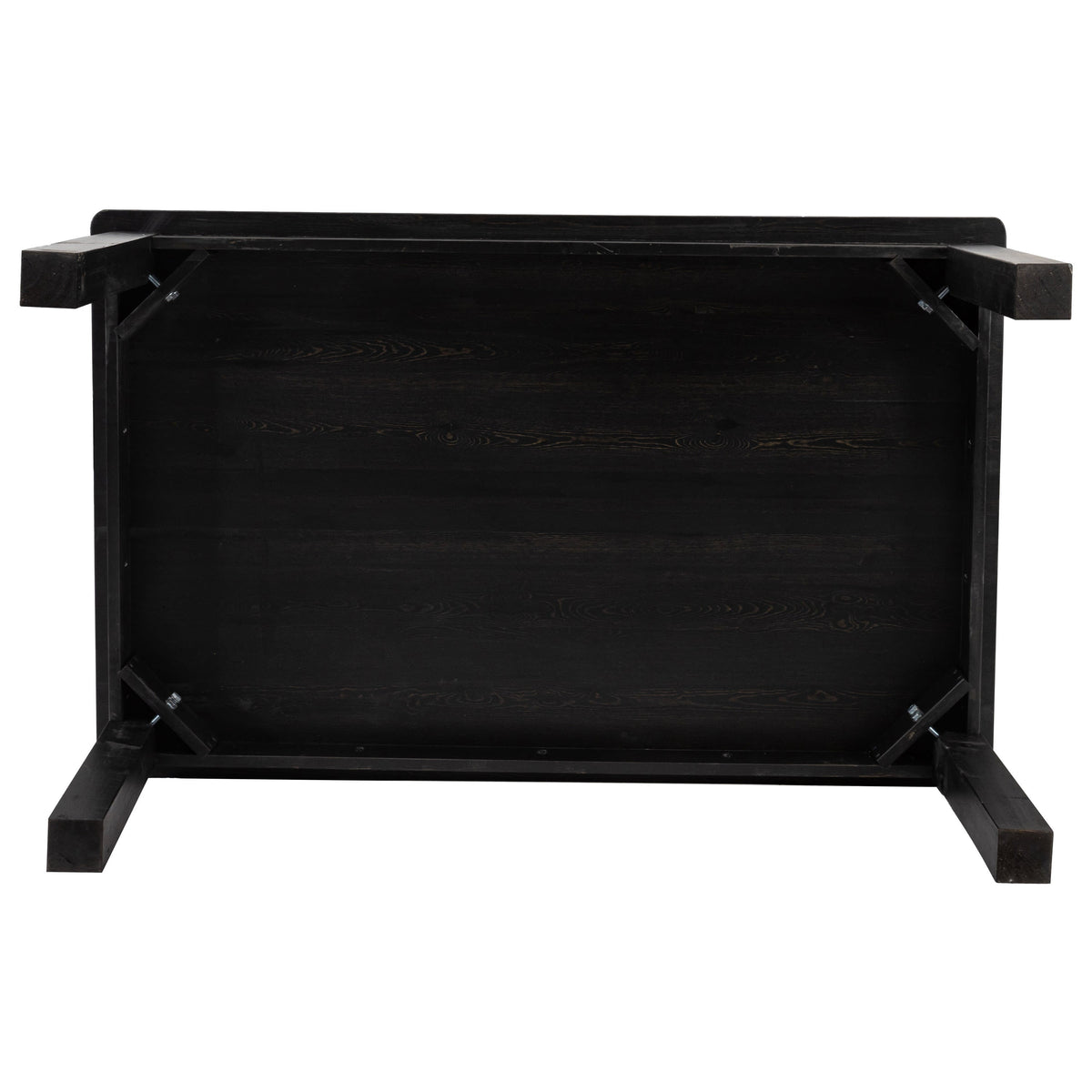 Flash Furniture XA-F-60X38-BW-GG 60" x 38" Rectangular Black Wash Solid Pine Farm Dining Table - View 7