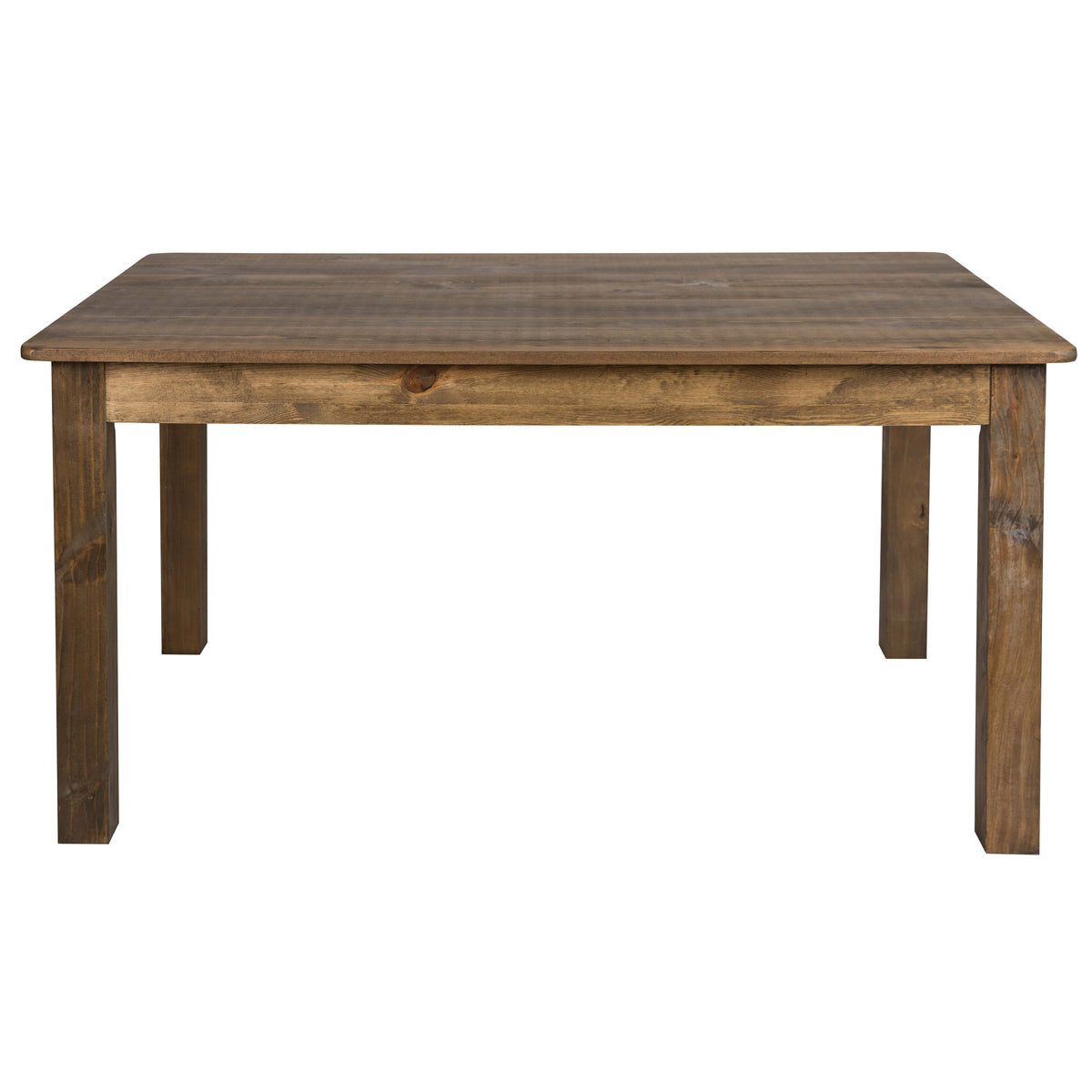 Flash Furniture XA-F-60X38-GG 60" x 38" Rectangular Antique Rustic Solid Pine Farm Dining Table - View 7