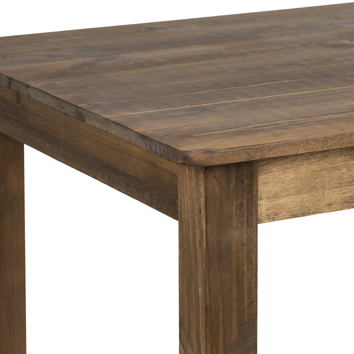 Flash Furniture XA-F-60X38-GG 60" x 38" Rectangular Antique Rustic Solid Pine Farm Dining Table - View 10
