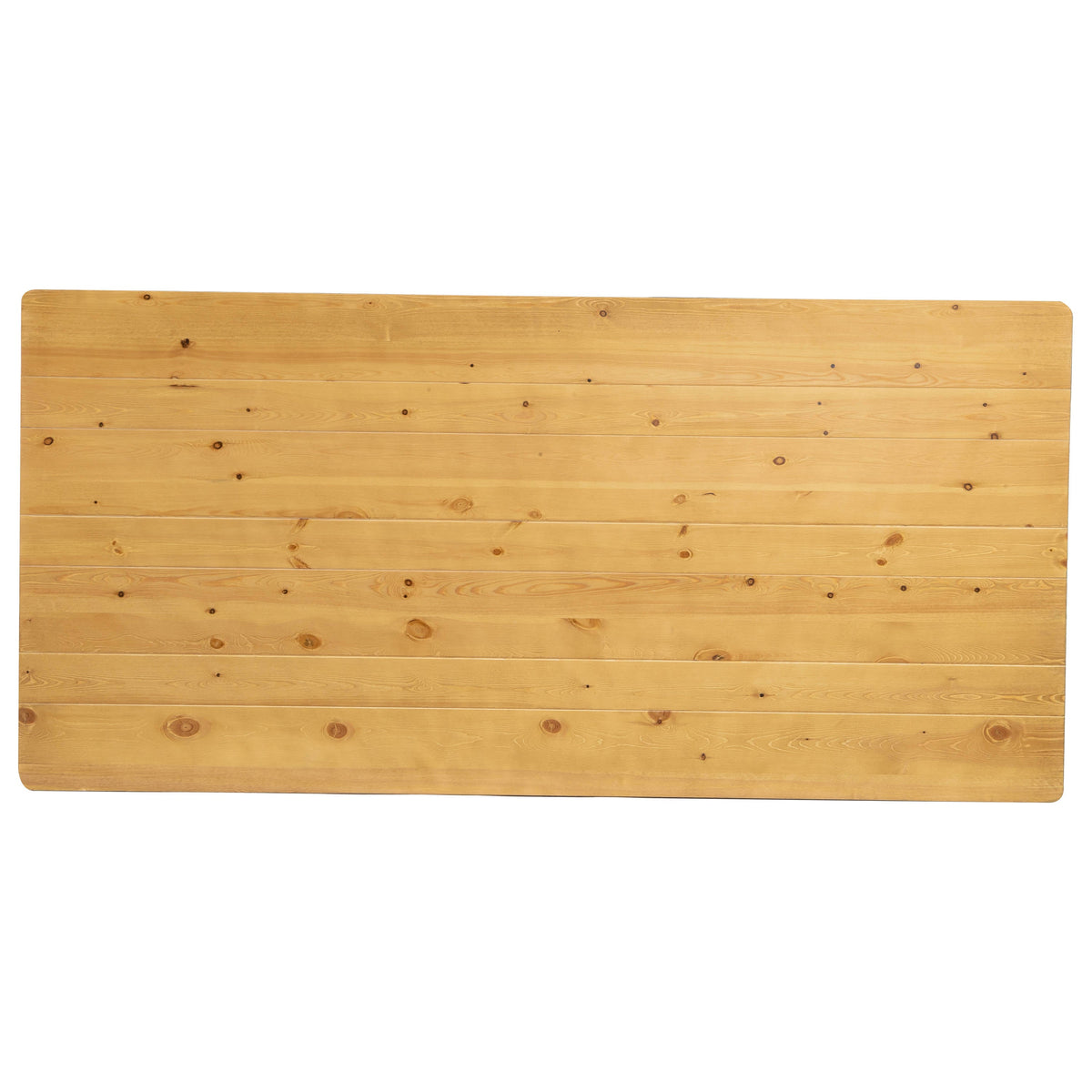 Flash Furniture XA-F-84X40-LN-GG 7' x 40" Rectangular Antique Rustic Solid Pine Folding Farm Table (Light Natural) - View 7