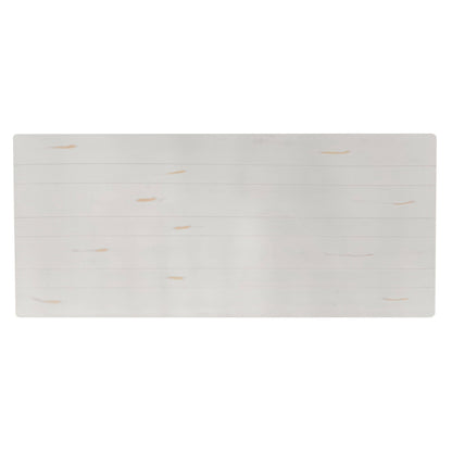 Flash Furniture XA-F-84X40-XLEGS-WH-GG Solid Pine Farm Dining Table with X-Style Legs in Antique Rustic White-7' x 40" - View 7