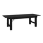 Flash Furniture XA-F-96X40-BW-GG 8' x 40" Rectangular Rustic Solid Pine Farmhouse Folding Table in Black Wash - Main view