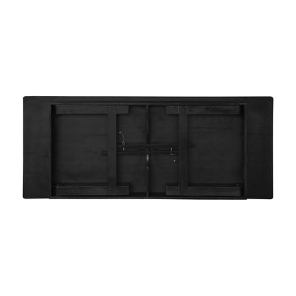 Flash Furniture XA-F-96X40-BW-GG 8' x 40" Rectangular Rustic Solid Pine Farmhouse Folding Table in Black Wash - View 12