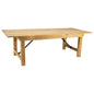 Flash Furniture XA-F-96X40-LN-GG 8' x 40" Rectangular Antique Rustic Light Natural Solid Pine Folding Farm Table - Main view