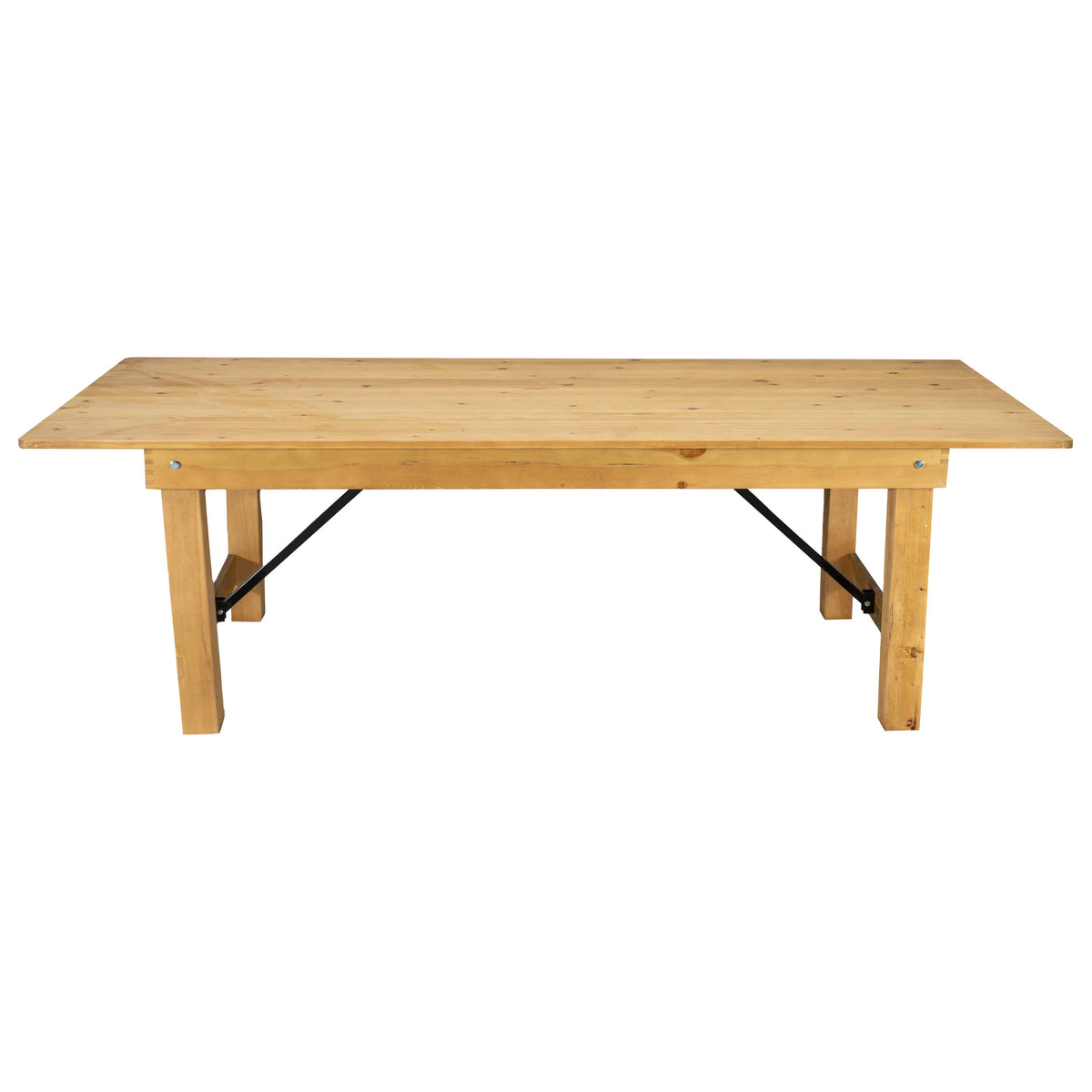 Flash Furniture XA-F-96X40-LN-GG 8' x 40" Rectangular Antique Rustic Light Natural Solid Pine Folding Farm Table - View 6