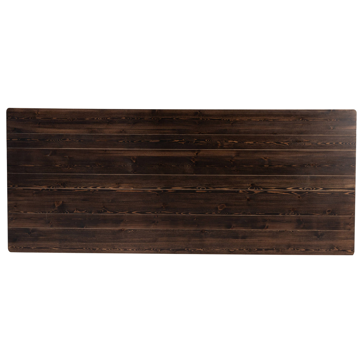 Flash Furniture XA-F-96X40-MG-GG 8' x 40" Rectangular Antique Rustic Mahogany Solid Pine Folding Farm Table - View 7