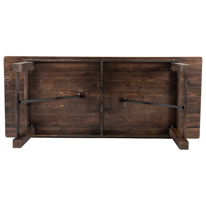 Flash Furniture XA-F-96X40-MG-GG 8' x 40" Rectangular Antique Rustic Mahogany Solid Pine Folding Farm Table - View 8