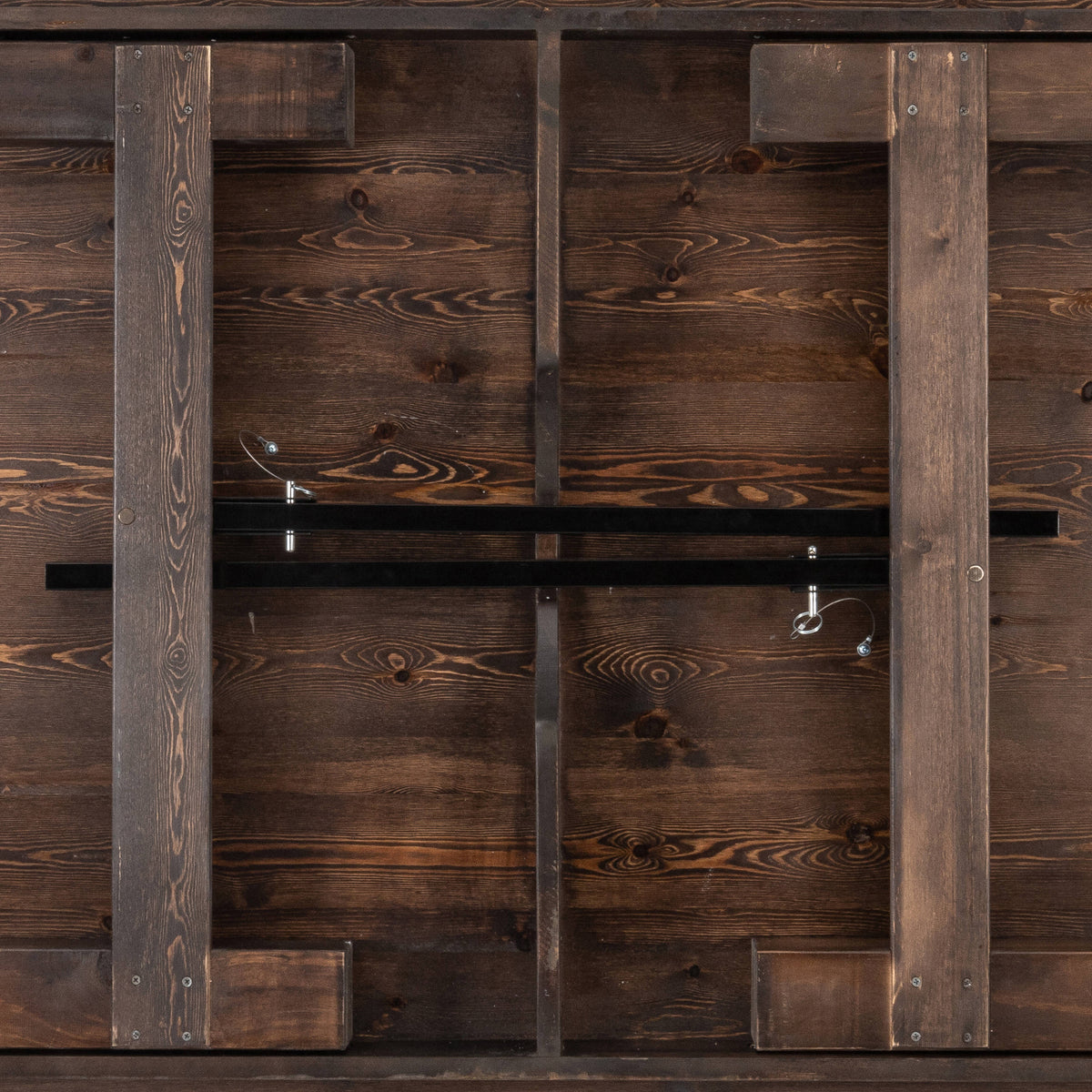Flash Furniture XA-F-96X40-MG-GG 8' x 40" Rectangular Antique Rustic Mahogany Solid Pine Folding Farm Table - View 9