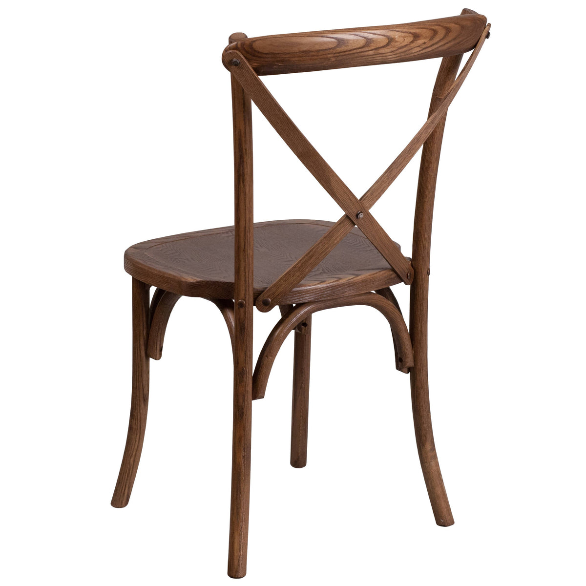 Flash Furniture XA-FARM-15-GG 9' x 40" Rustic Folding Farm Table Set with 10 Cross Back Chairs and Cushions - View 7