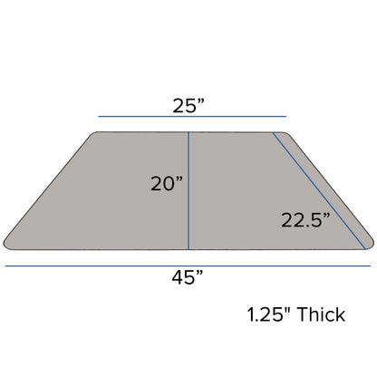 Flash Furniture XU-A2448-TRAP-GY-H-A-CAS-GG Mobile 22.5"W x 45"L Trapezoid Grey HP Laminate Adjustable Leg Activity Table (Gray Top/Black Frame) - View 2