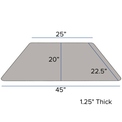Flash Furniture XU-A2448-TRAP-GY-H-A-GG 22.5"W x 45"L Trapezoid Grey HP Laminate Activity Table - Height Adjustable Legs (Gray Top/Black Frame) - View 2