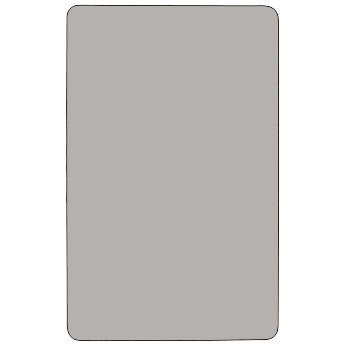 Flash Furniture XU-A2460-REC-GY-H-A-CAS-GG Mobile 24"W x 60"L Rectangular Grey HP Laminate Adjustable Leg Activity Table (Gray Top/Black Frame) - View 2