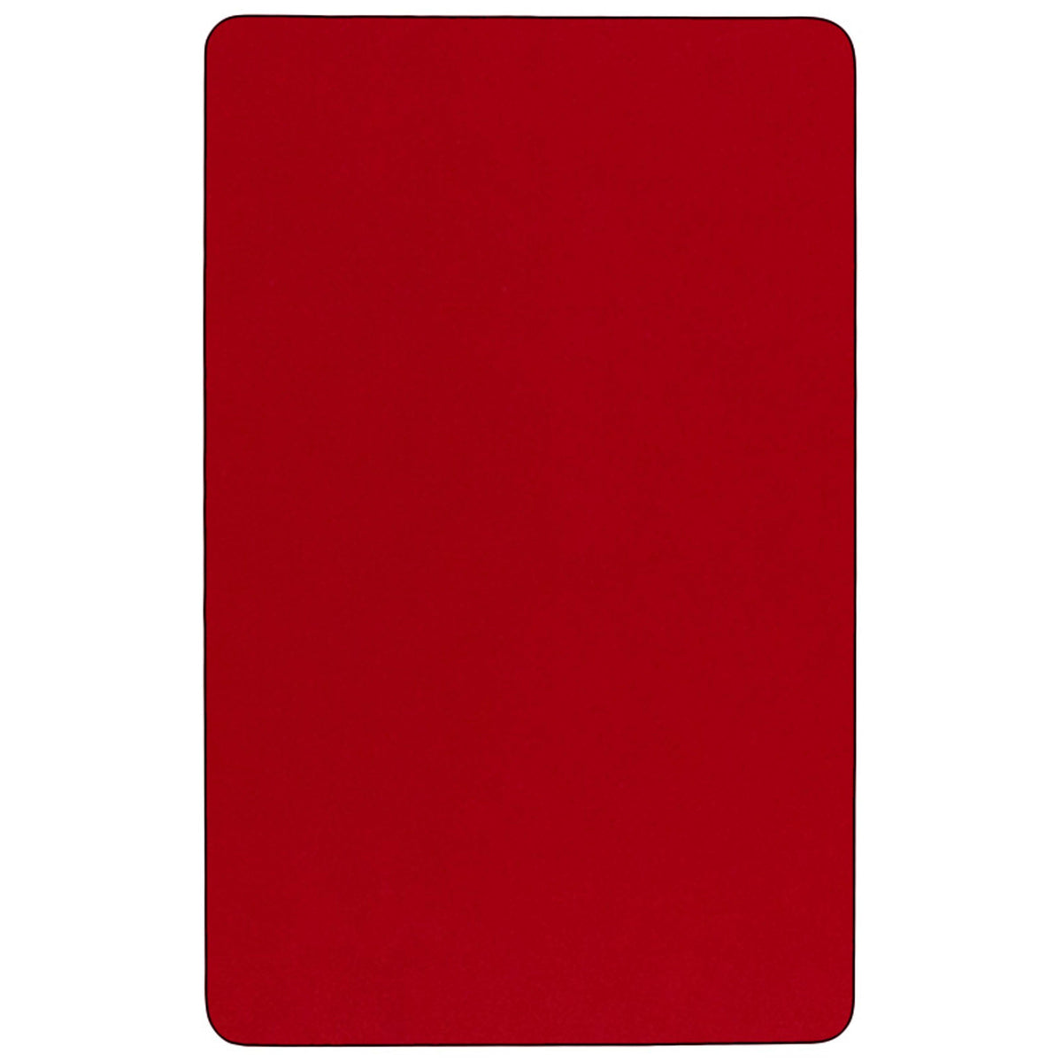 Flash Furniture XU-A3048-REC-RED-T-A-CAS-GG Mobile 30"W x 48"L Rectangular Red Thermal Laminate Adjustable Activity Table (Red Top/Black Frame) - View 2