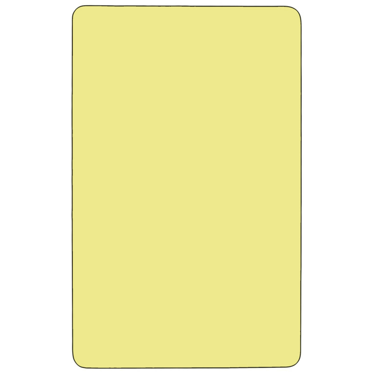 Flash Furniture XU-A3048-REC-YEL-T-A-CAS-GG Mobile 30"W x 48"L Rectangular Yellow Thermal Laminate Adjustable Activity Table (Yellow Top/Black Frame) - View 2
