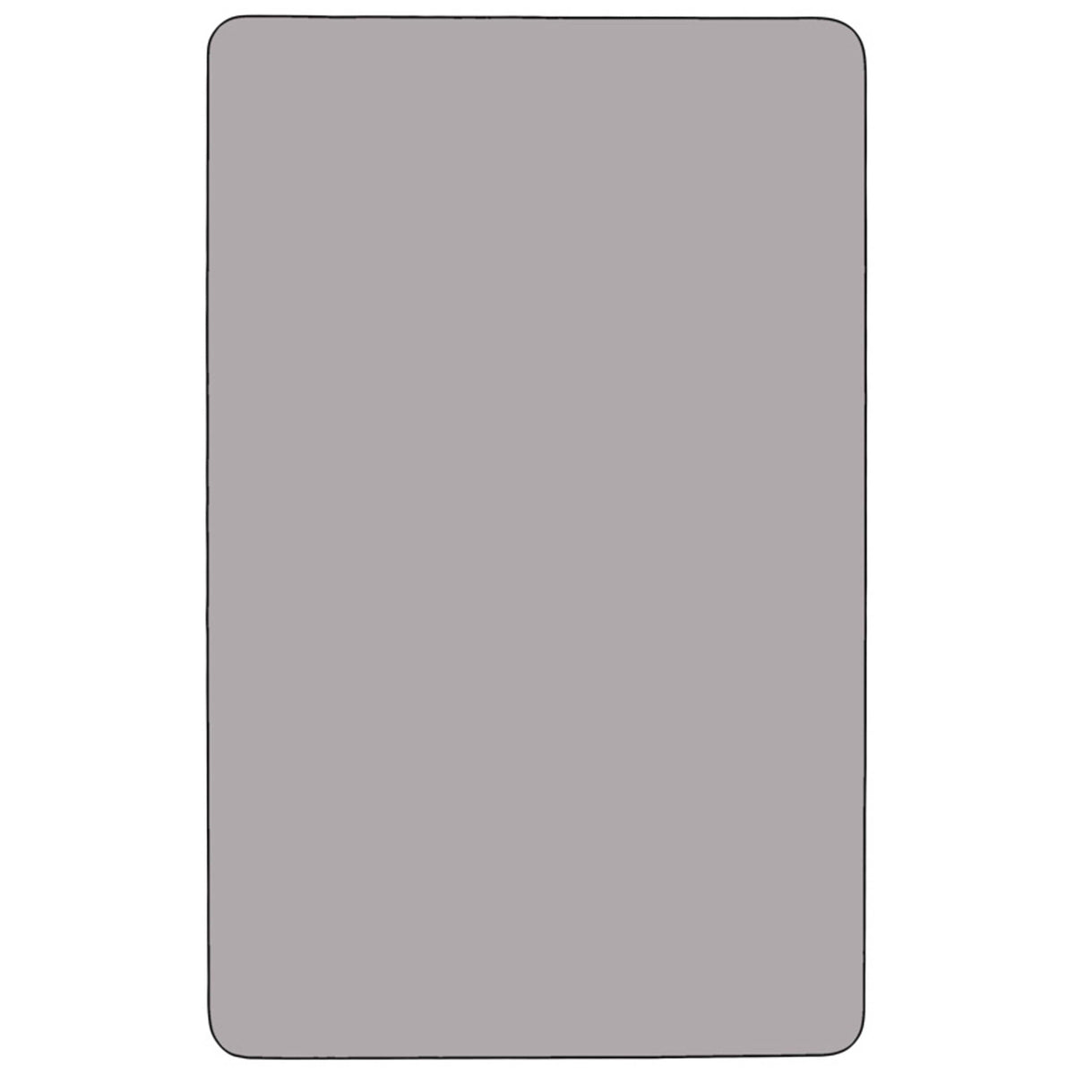 Flash Furniture XU-A3072-REC-GY-T-A-CAS-GG Mobile 30"W x 72"L Rectangular Grey Thermal Laminate Adjustable Activity Table (Gray Top/Black Frame) - View 2