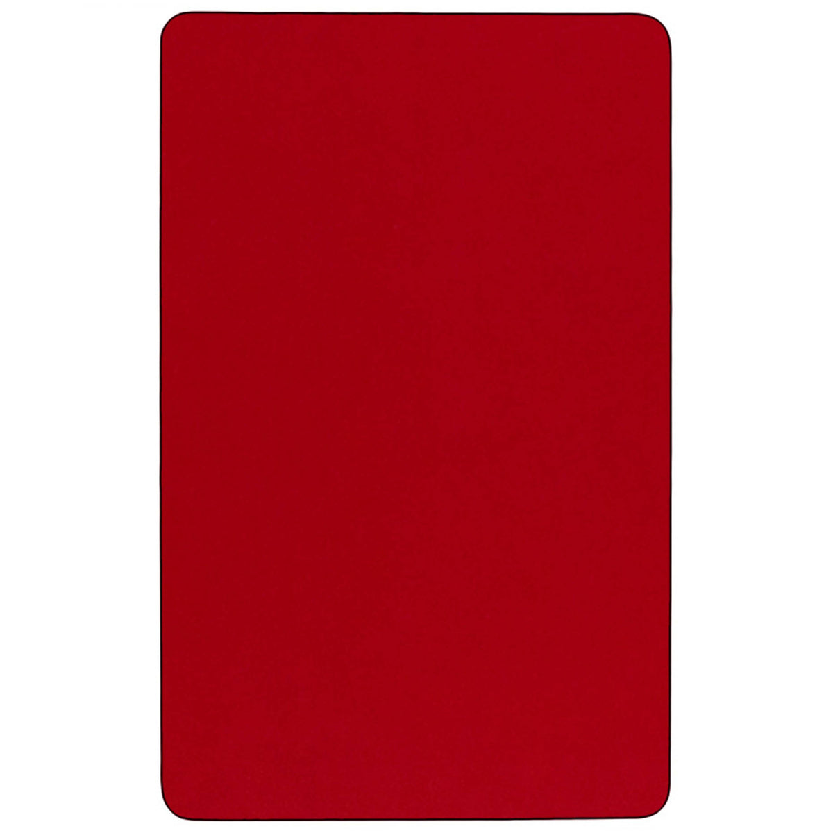 Flash Furniture XU-A3072-REC-RED-T-A-CAS-GG Mobile 30"W x 72"L Rectangular Red Thermal Laminate Adjustable Activity Table (Red Top/Black Frame) - View 2