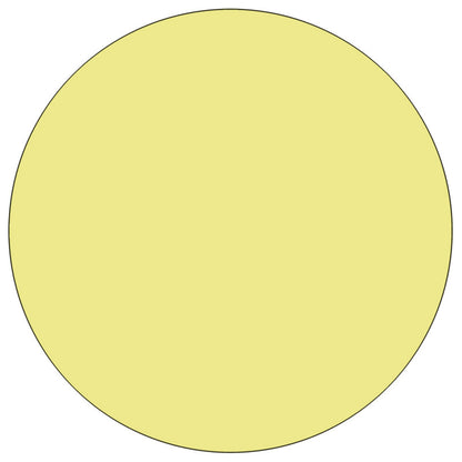Flash Furniture XU-A42-RND-YEL-T-A-CAS-GG Mobile 42" Round Yellow Thermal Laminate Activity Table - Height Adjustable Legs (Yellow Top/Black Frame) - View 2