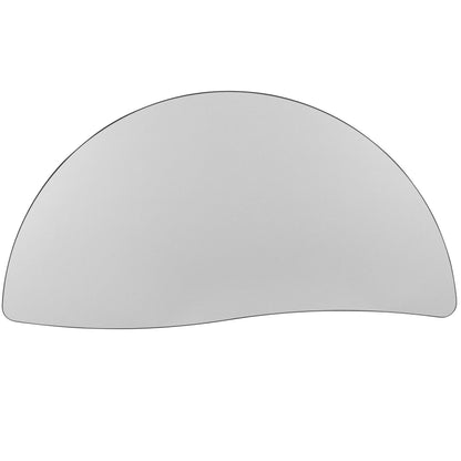Flash Furniture XU-A48-HCIRC-GY-T-A-GG 47.5" Half Circle Wave Collaborative Grey Adjustable Height Activity Table (Grey Top/Black Frame) - View 7