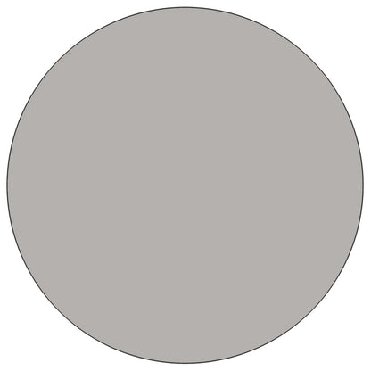Flash Furniture XU-A48-RND-GY-H-A-CAS-GG Mobile 48" RD Grey HP Laminate Activity Table - Standard Height Adjustable Legs (Gray Top/Black Frame) - View 2