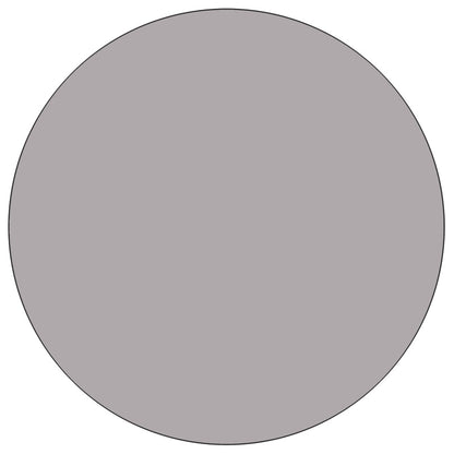 Flash Furniture XU-A60-RND-GY-T-A-GG 60" Round Grey Thermal Laminate Activity Table - Standard Height Adjustable Legs (Gray Top/Black Frame) - View 2