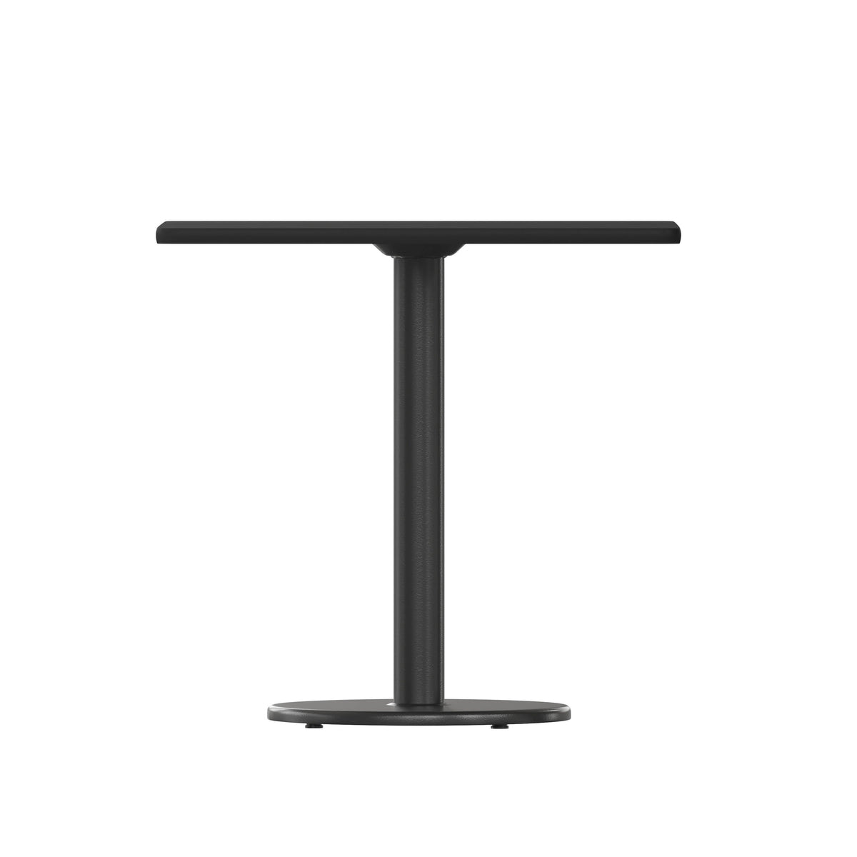 Flash Furniture XU-BLKTB-3030-TR18-GG 30" Square Black Laminate Table Top with 18" Round Table Height Base - View 6