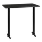 Flash Furniture XU-BLKTB-3042-T0522B-GG 30" x 42" Rectangular Black Laminate Table Top with 5" x 22" Table Bases - Main view