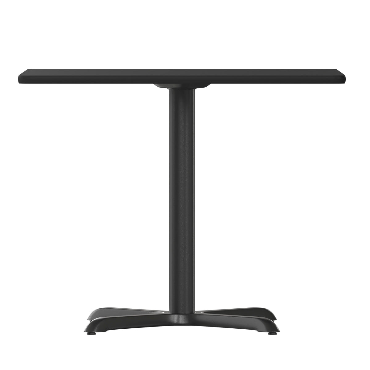 Flash Furniture XU-BLKTB-3636-T3030-GG 36" Square Black Laminate Table Top with 30" x 30" Table Height Base - View 6