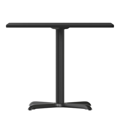 Flash Furniture XU-BLKTB-3636-T3030-GG 36" Square Black Laminate Table Top with 30" x 30" Table Height Base - View 6